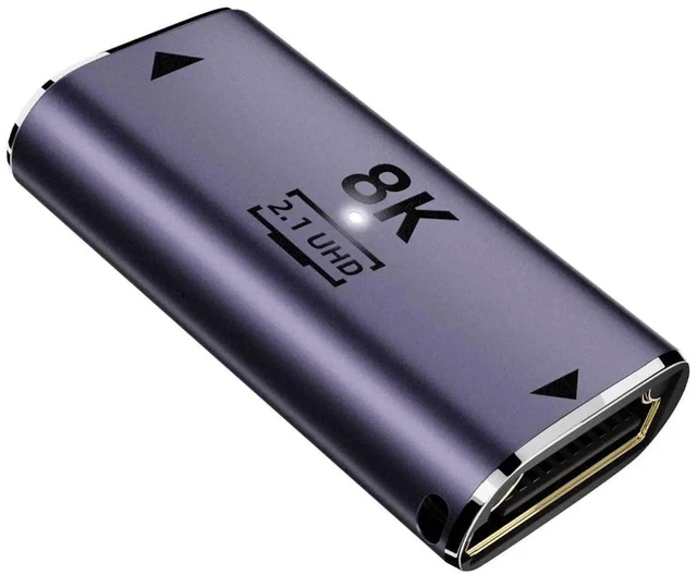 Main image of WRIARICH Gold-Plated HDMI 2.1 Female to Female Coupler Extension Adapter, Supports 8K@60Hz UHD for HDTV Monitor