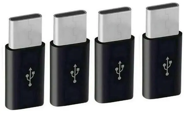 Main image of WRIARICH 4PC Micro USB / Mini USB to USB-C Converter Adapter with Built-in Resistor, Dual-Style Charging & Data Transfer Connector