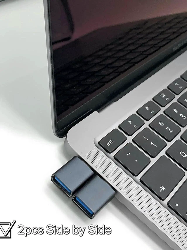 Alt view image 4 of 6 - WRIARICH 3-Pack Grey USB3.2 Gen2 10Gbps USB-C Male to USB-A Female Adapter, Type-C to USB-A Converter for MacBook, Laptops & Thunderbolt 3/4 Devices