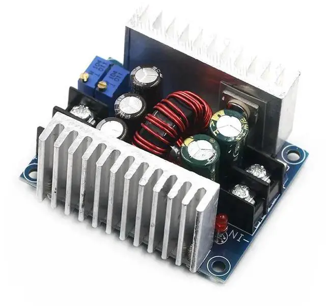 Alt view image 7 of 7 - WRIARICH 300W 20A DC-DC Buck Converter, CC CV Constant Current LED Driver, 6-40V to 1.2-36V Adjustable Step Down Voltage Regulator Module with Electrolytic Capacitor & Dual Heatsinks
