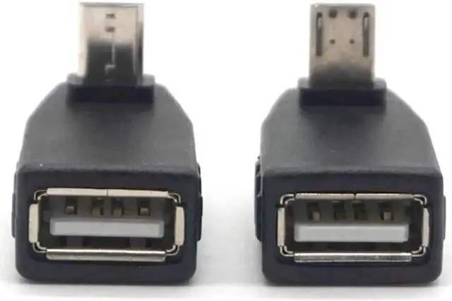 Alt view image 3 of 6 - WRIARICH Up & Down Angled Micro USB Male to USB 2.0 Female OTG Adapter Converter