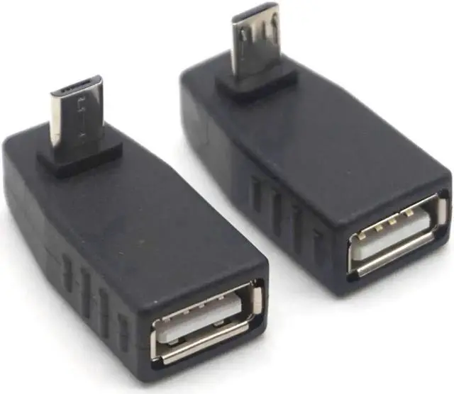 Alt view image 4 of 6 - WRIARICH Up & Down Angled Micro USB Male to USB 2.0 Female OTG Adapter Converter