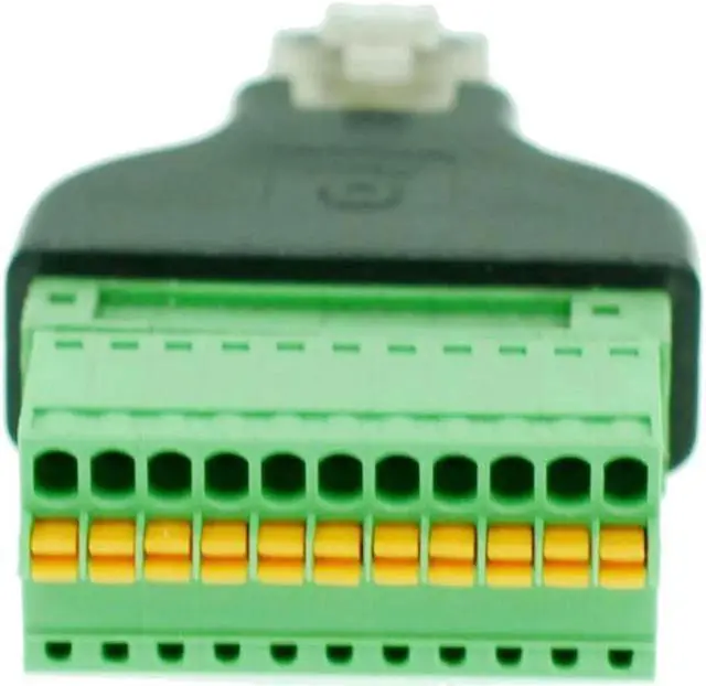 Alt view image 2 of 4 - WRIARICH 1PC RJ50 Male to 11 Pin Spring Terminal Adapter, RJ50 Splitter Connector for CCTV DVR Surveillance Accessories