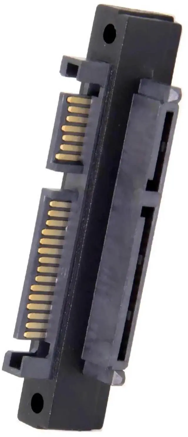 Alt view image 5 of 7 - WRIARICH 90 Degree Up Angled SATA 22Pin 7+15 Male to Female Extension Adapter