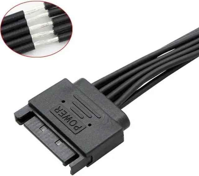 Alt view image 3 of 6 - WRIARICH 22cm Hard Drive Power Extension Cable, Anti-Oxidation Replacement Power Extension Wires