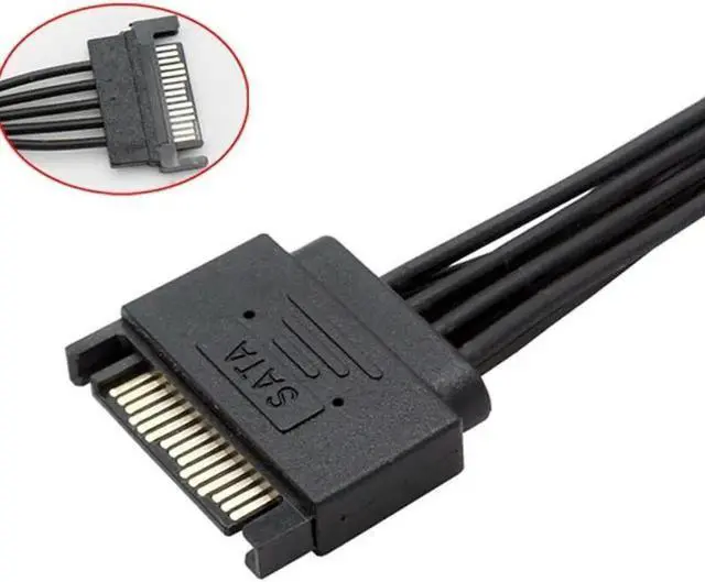 Alt view image 4 of 6 - WRIARICH 22cm Hard Drive Power Extension Cable, Anti-Oxidation Replacement Power Extension Wires