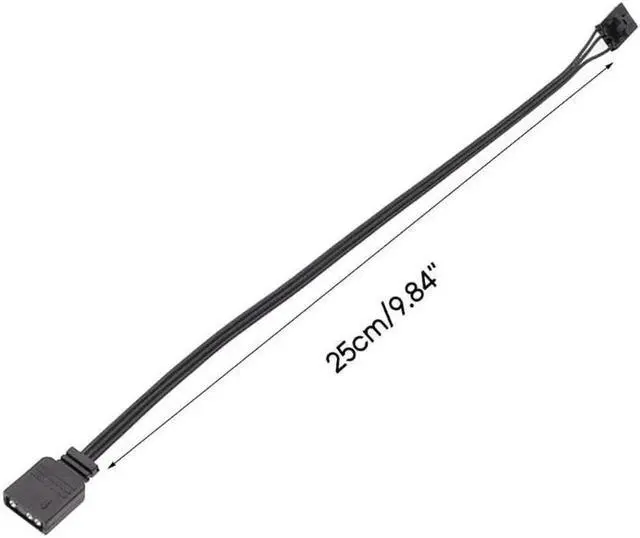 Alt view image 6 of 6 - WRIARICH 25cm Corsair Proprietary RGB to Universal 4-Pin 5V ARGB Adapter Extension Cable