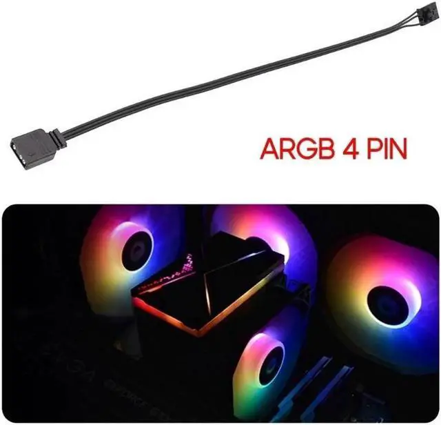 Alt view image 5 of 6 - WRIARICH 25cm Corsair Proprietary RGB to Universal 4-Pin 5V ARGB Adapter Extension Cable