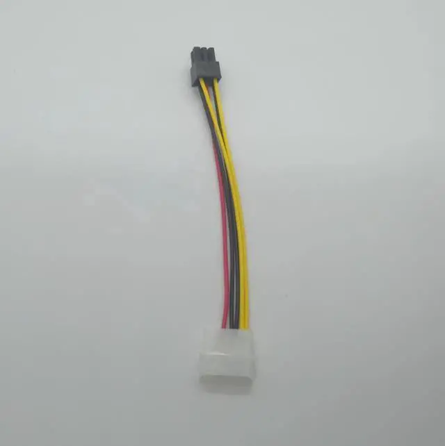 Alt view image 3 of 4 - WRIARICH 18cm IDE to 6Pin PCIe Power Adapter Cable, IDE Connector Extension Cord for Graphics Card