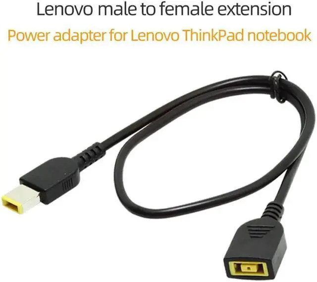 Alt view image 2 of 4 - WRIARICH 11.0×4.5mm Square Male to Female DC Power Extension Cable, 15cm Slim Tip Laptop Charging Extender Cord, for Lenovo ThinkPad X1 Carbon, X1 Yoga Series