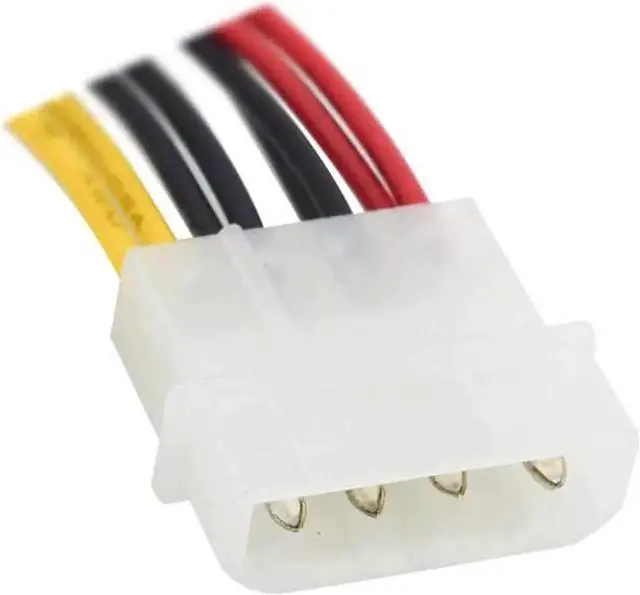 Alt view image 3 of 6 - WRIARICH 6Inch Molex 4Pin to TX3 3Pin Fan Splitter Cable with Speed Reduction, Dual 5V & Dual 12V Output Multi Cooling Fan Power Adapter