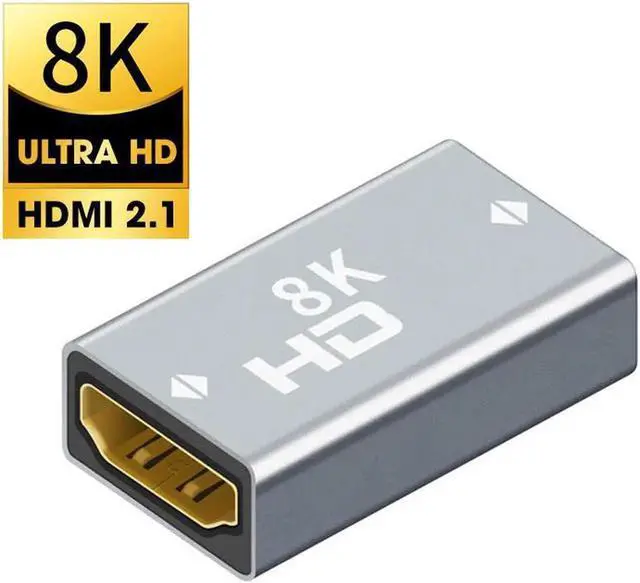 Main image of WRIARICH 2 Pack Aluminum Alloy HDMI 2.1 Female to Female Coupler, 8K@60Hz HDMI-Compatible Cable Extender Adapter for HDTV, Laptops, TV Boxes