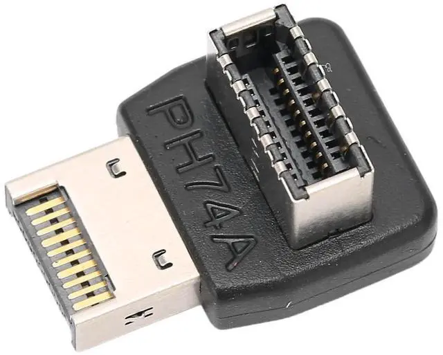 Alt view image 3 of 7 - WRIARICH PH74A USB 3.1 Type-E 90 Degree Adapter, Vertical USB-C Header Converter for Motherboard Front Panel