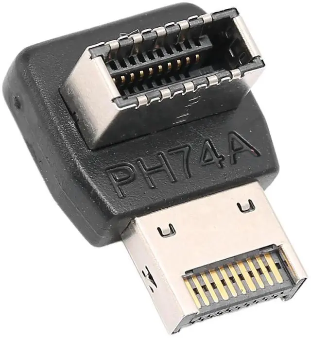 Alt view image 6 of 7 - WRIARICH PH74A USB 3.1 Type-E 90 Degree Adapter, Vertical USB-C Header Converter for Motherboard Front Panel