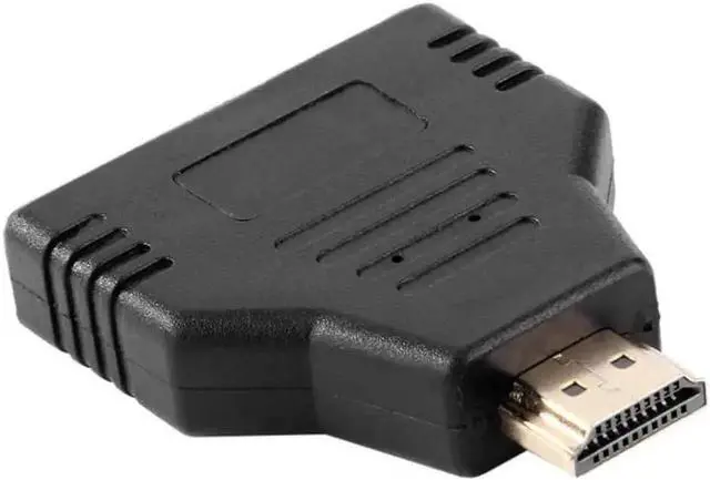 Main image of WRIARICH 1 Pack 1080P HDMI Splitter Cable Adapter, Male to Dual Female 1 in 2 Out HDMI Mirror Extender for Synchronous Dual Display