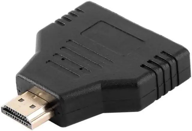 Alt view image 4 of 6 - WRIARICH 1 Pack 1080P HDMI Splitter Cable Adapter, Male to Dual Female 1 in 2 Out HDMI Mirror Extender for Synchronous Dual Display