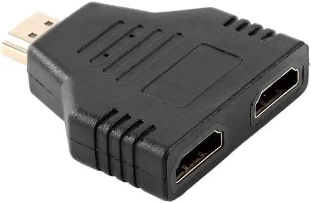 Alt view image 5 of 6 - WRIARICH 1 Pack 1080P HDMI Splitter Cable Adapter, Male to Dual Female 1 in 2 Out HDMI Mirror Extender for Synchronous Dual Display