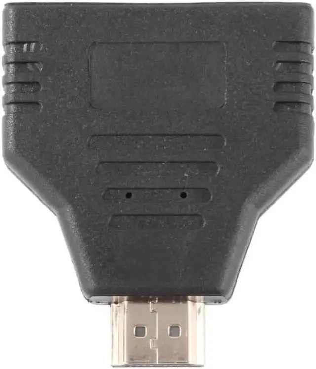 Alt view image 6 of 6 - WRIARICH 1 Pack 1080P HDMI Splitter Cable Adapter, Male to Dual Female 1 in 2 Out HDMI Mirror Extender for Synchronous Dual Display
