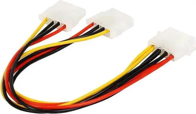 Alt view image 4 of 5 - WRIARICH 18AWG 8 Inch Molex 4Pin LP4 Male to 2 Female Power Splitter Cable