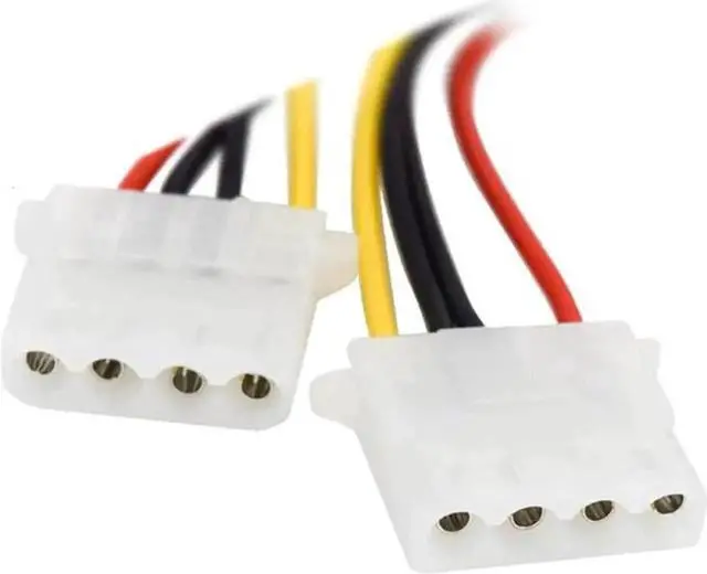 Alt view image 5 of 5 - WRIARICH 18AWG 8 Inch Molex 4Pin LP4 Male to 2 Female Power Splitter Cable