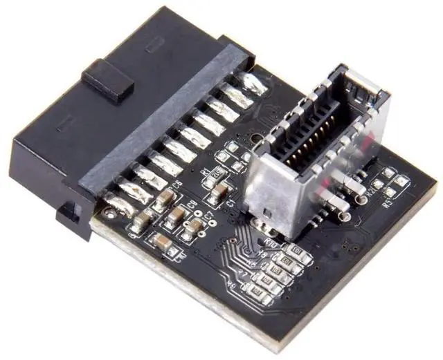 Alt view image 3 of 7 - 19/20Pin Motherboard Header to USB 3.1 Type-E Front Panel Adapter with Built-in Signal Chip, Internal USB-C Front Panel Convertor for DIY PC Gaming Cases, ASUS, MSI, Gigabyte, Dell, HP, Lenovo Motherb