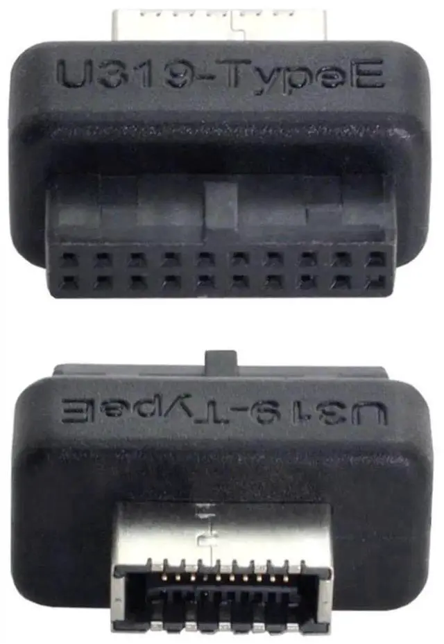 Alt view image 5 of 7 - WRIARICH Overmolded USB 3.0 19/20Pin Motherboard Header to USB 3.1 Type-E Front Panel Extension Adapter