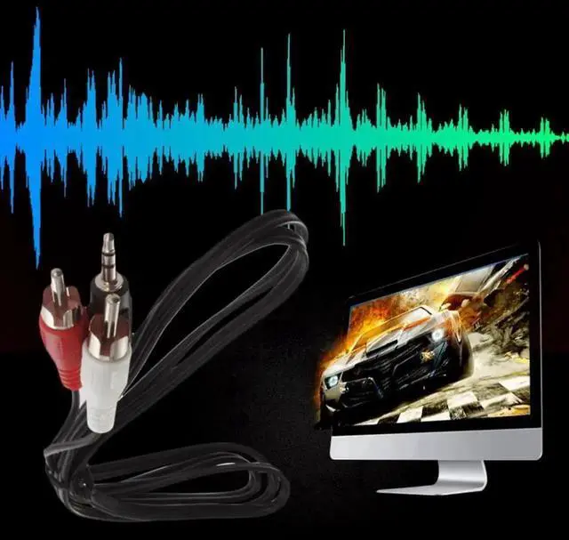 Alt view image 3 of 6 - WRIARICH 1 Pack 1.2M 3.5mm Male to Dual RCA Male Y Splitter Stereo Audio Cable Adapter Converter