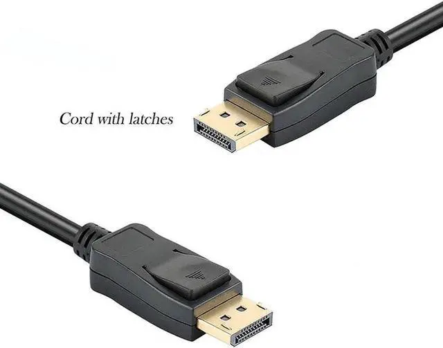 Alt view image 2 of 6 - WRIARICH 6FT Black DisplayPort to DisplayPort Male to Male Cable, Gold-Plated DP Cord, Supports 4K/2K@60Hz for Laptop PC Gaming Monitor Projector HDTV