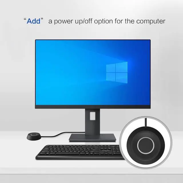 Alt view image 2 of 7 - WRIARICH PC Power Button Desktop PC Computer Case Power Switch On Off HDD Push Computer Host Button Supply Supplies with 2m Cables