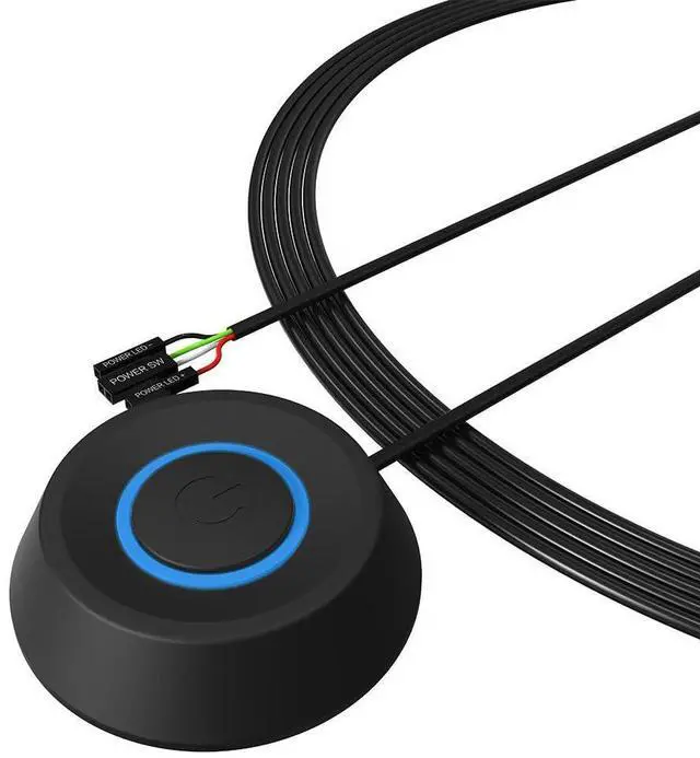 Main image of WRIARICH PC Power Button Desktop PC Computer Case Power Switch On Off HDD Push Computer Host Button Supply Supplies with 2m Cables