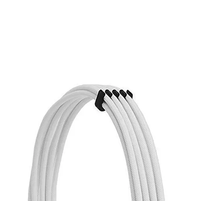 Alt view image 3 of 7 - WRIARICH Sleeve Extension Power Supply Cable Kit 18AWG EPS 8-P+PCI-8-P with Cable Combs for PSU to Motherboard/GPU (White PCI 8+EPS 8)