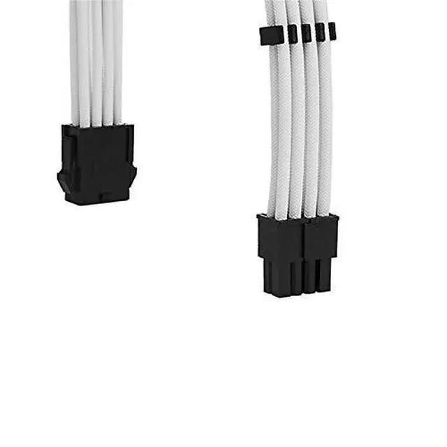 Alt view image 4 of 7 - WRIARICH Sleeve Extension Power Supply Cable Kit 18AWG EPS 8-P+PCI-8-P with Cable Combs for PSU to Motherboard/GPU (White PCI 8+EPS 8)