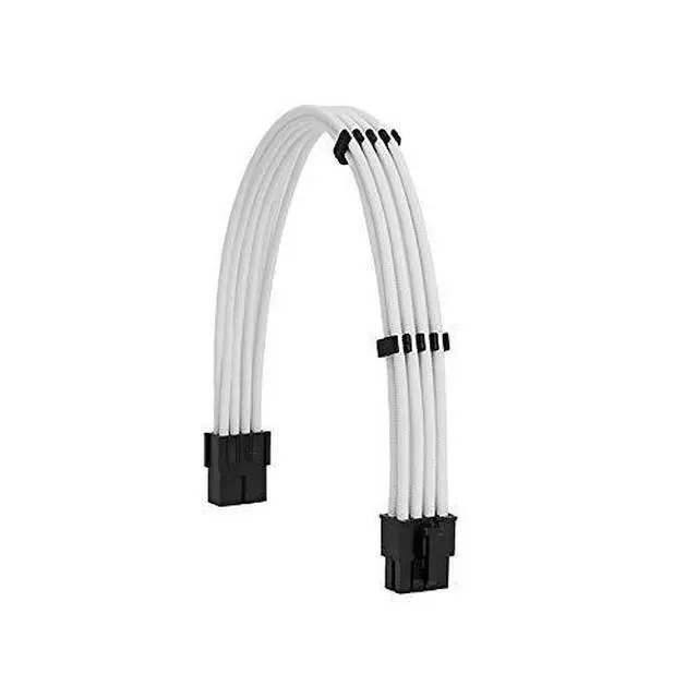Alt view image 5 of 7 - WRIARICH Sleeve Extension Power Supply Cable Kit 18AWG EPS 8-P+PCI-8-P with Cable Combs for PSU to Motherboard/GPU (White PCI 8+EPS 8)