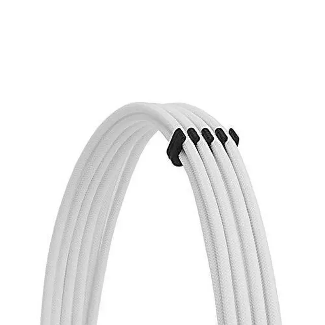 Alt view image 6 of 7 - WRIARICH Sleeve Extension Power Supply Cable Kit 18AWG EPS 8-P+PCI-8-P with Cable Combs for PSU to Motherboard/GPU (White PCI 8+EPS 8)