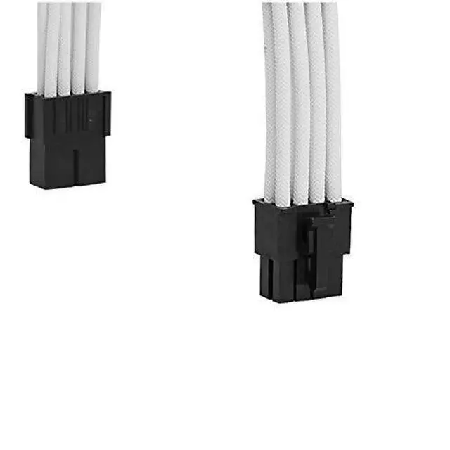 Alt view image 7 of 7 - WRIARICH Sleeve Extension Power Supply Cable Kit 18AWG EPS 8-P+PCI-8-P with Cable Combs for PSU to Motherboard/GPU (White PCI 8+EPS 8)