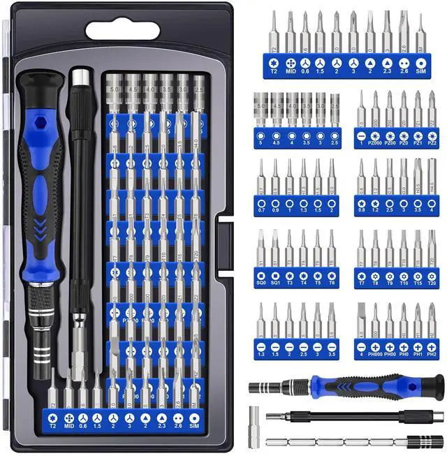 Main image of WRIARICH XOOL 62-in-1 Precision Screwdriver Kit, 58 Magnetic Bits, Flexible Shaft & Extension Rod, Electronics Repair Tool for Phone, Laptop, PC, Tablet, Game Console