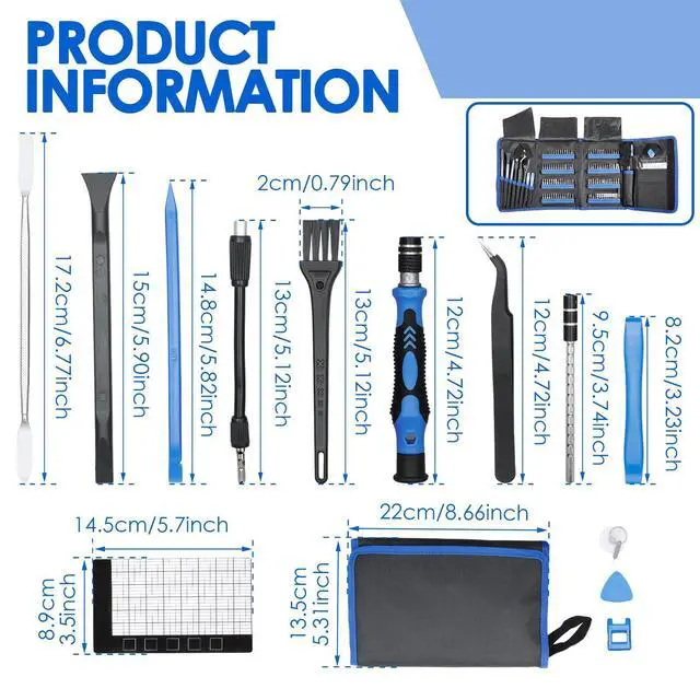 Alt view image 2 of 7 - WRIARICH Electronics Precision Screwdriver Sets 141PCS Magnetic Repair Tool Kit with 120 Bits for iPhone, MacBook, Computer, Laptop, PC, Tablet, PS4, PS5, Xbox, Game Console