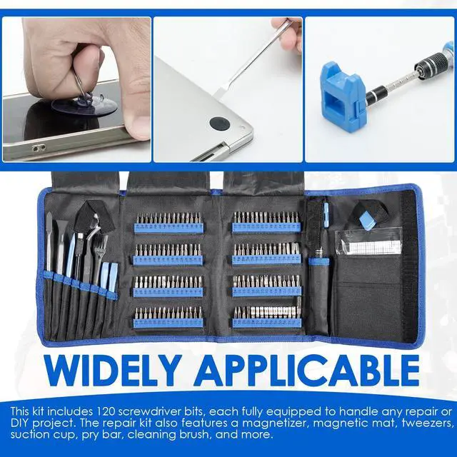 Alt view image 4 of 7 - WRIARICH Electronics Precision Screwdriver Sets 141PCS Magnetic Repair Tool Kit with 120 Bits for iPhone, MacBook, Computer, Laptop, PC, Tablet, PS4, PS5, Xbox, Game Console