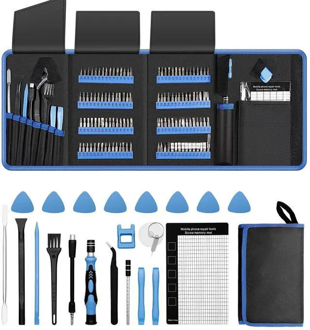 Main image of WRIARICH Electronics Precision Screwdriver Sets 141PCS Magnetic Repair Tool Kit with 120 Bits for iPhone, MacBook, Computer, Laptop, PC, Tablet, PS4, PS5, Xbox, Game Console