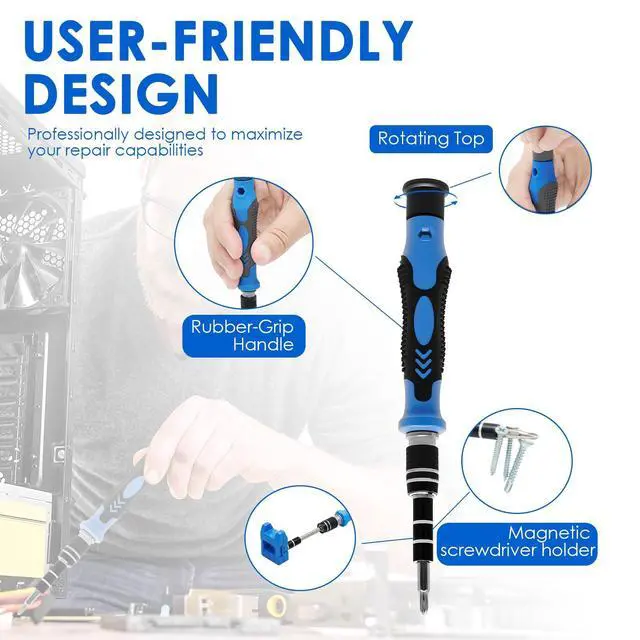 Alt view image 5 of 7 - WRIARICH Electronics Precision Screwdriver Sets 141PCS Magnetic Repair Tool Kit with 120 Bits for iPhone, MacBook, Computer, Laptop, PC, Tablet, PS4, PS5, Xbox, Game Console