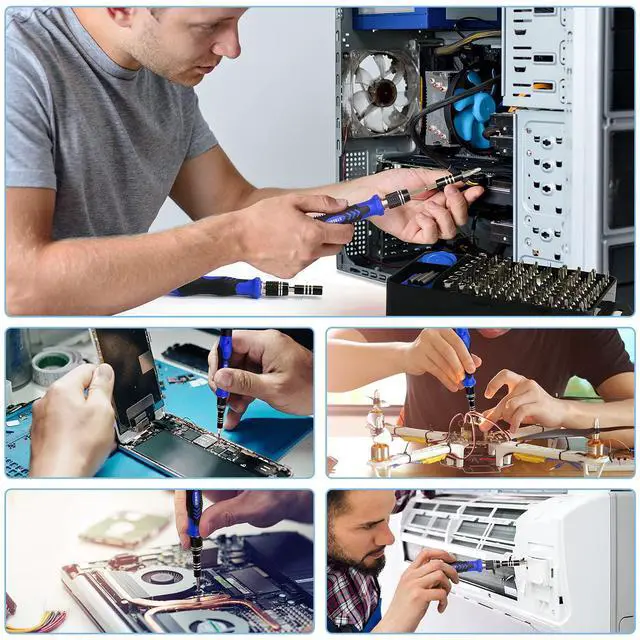 Alt view image 6 of 7 - WRIARICH Precision Magnetic Screwdriver Set 124-Piece Electronics Tool Kit with 101 Bits, for Computer, Laptop, Cell Phone, PC, MacBook, iPhone, PS4, PS5, Xbox Repair