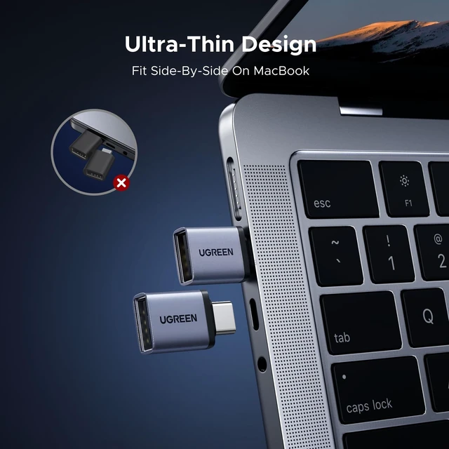 Alt view image 4 of 7 - Vszerda USB C to USB Adapter 4 Pack, 10Gbps USBC Male to USB 3.2 Female Adapter, Type C USB C Adapter for MacBook Pro,iMac,iPhone 17 16 15 Pro Max,iPad Pro, Thunderbolt 4, Samsung,Space Gray