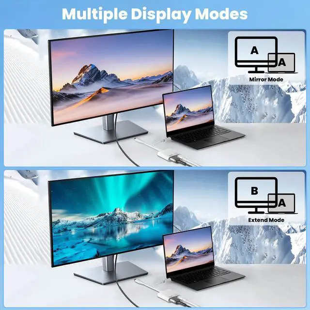 Alt view image 4 of 7 - 2 in 1 Lightning and USB-C to HDMI Adapter with 100W Fast Charging Port, 4K@60Hz MFi Certified Hdmi Adaptor for iPhone to TV, Lightning Hdmi Dongle for iPhone 17-5 Series/iPad /TV/Projector/Monitor