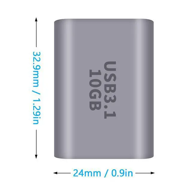 Alt view image 6 of 6 - WRIARICH 10Gbps USB C Female to USB Female Adapter, 2-Pack Bi-Directional USB 3.1 Gen2 Type-C to Type-A Converter OTG Adapter with iPhone, MacBook Pro, Laptop