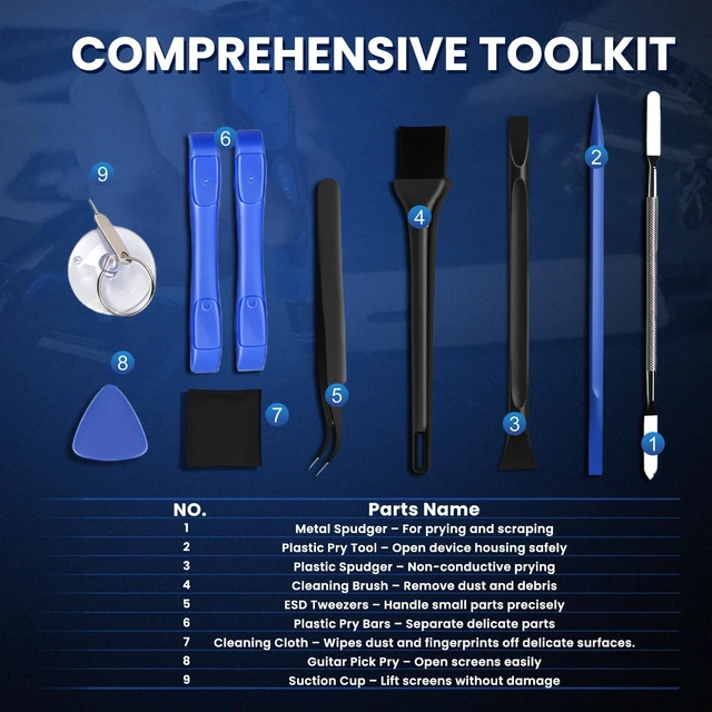 Alt view image 3 of 7 - 142Pcs Precision Screwdriver Set for ElectronicsMulti-Bit Repair Tool Kit for iPhone,MacBook,Laptop,Tablet,PS4,Xbox,Nintendo|Magnetic Mat,ESD Tweezers,Suction Cup&Spudger|Comes with Repair Tool Bag