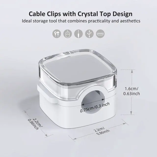 Alt view image 4 of 7 - WRIARICH Cord Holder, 6 Pack Magnetic Cable Clips, Strong Adhesive Cord Holder for Nightstand Desk Organizer Kitchen Appliances Car Wall Office Phone Wire Keeper, Clear White