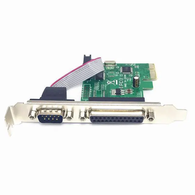 Alt view image 2 of 6 - WRIARICH PCIe Combo Serial Parallel Expansion Card PCI Express to Printer LPT Port RS232 Com Port Adapter IEEE 1284 Controller Card WCH382 Chip for Desktop PC Windows 10 with Low Bracket