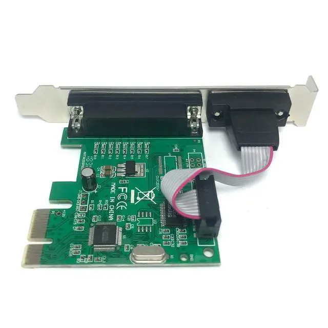 Alt view image 3 of 6 - WRIARICH PCIe Combo Serial Parallel Expansion Card PCI Express to Printer LPT Port RS232 Com Port Adapter IEEE 1284 Controller Card WCH382 Chip for Desktop PC Windows 10 with Low Bracket