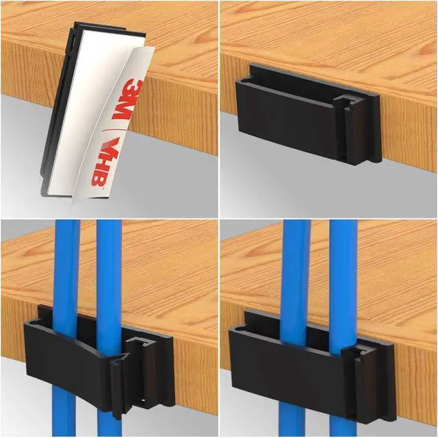Alt view image 7 of 7 - WRIARICH Cable Clips with Strong Self-Adhesive, XIAOXI Multipurpose Wire Clamps for Cable Management and Cable Runs, TV PC Wire Holder Sticky Tidy - (20pcs)