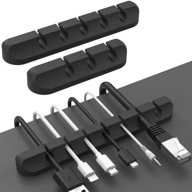 Main image of WRIARICH Cable Clips, 3 Pack Cord Holders Cable Organizer Self Adhesive Cord Keeper for Desktop Organizing USB Cable/Nightstand Power Cord/Mouse Cable/Wire PC/Cord Clips for Home Office and Car